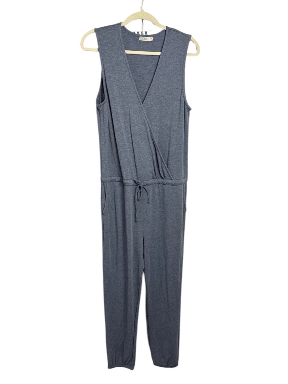 Barefoot Dreams Malibu Collection XL blue gray romper jumpsuit loungewear chic